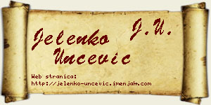 Jelenko Unčević vizit kartica
